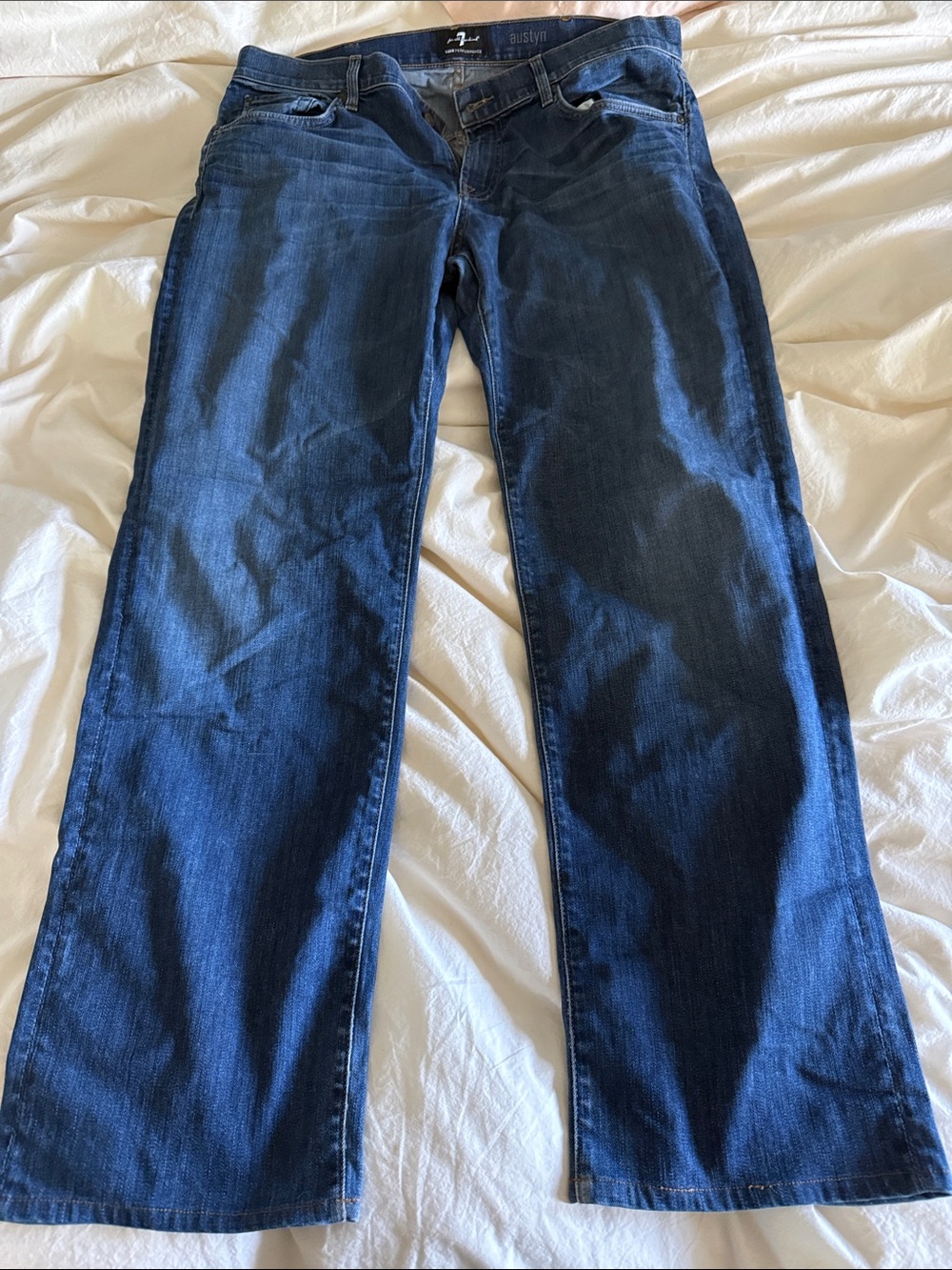 7 For All Mankind Men’s Austyn Dark Blue Bootcut Jeans